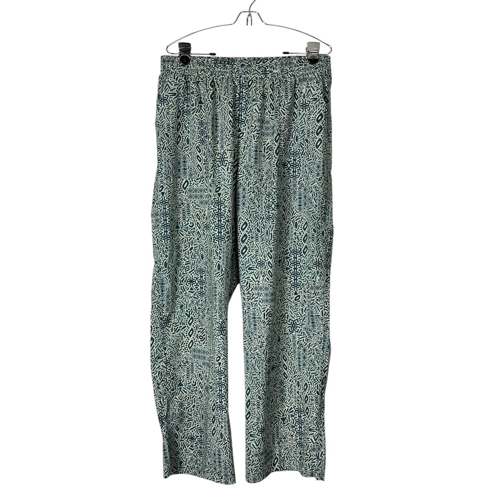 Ripskirt Women’s Teal Blue Patterned Beachcomber Pants size‎ XL lightweight